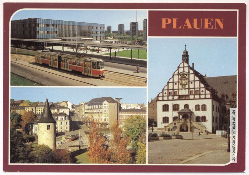 Oberer Bahnhof, Otto-Grotewohl-Platz, Rathaus - 1982