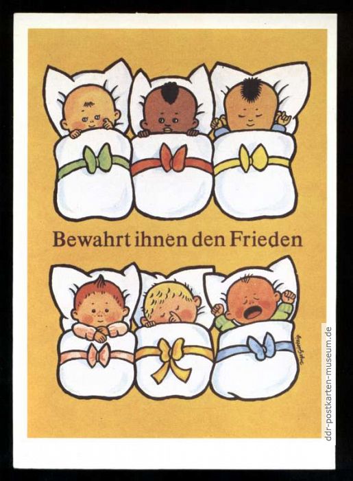 Plakat "Bewahrt ihnen den Frieden" - 1985