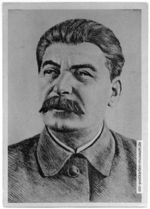 Zeichnung des Josef Wissarionowitsch Stalin - 1946