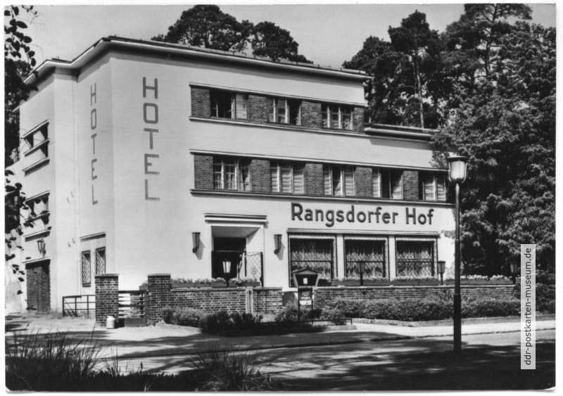Hotel "Rangsdorfer Hof", Goethestraße - 1968 / 1981