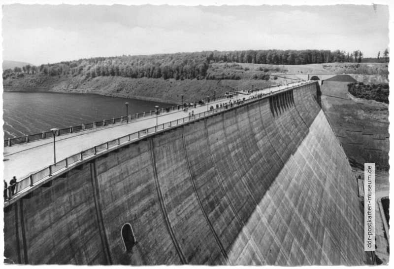 Staumauer der Rappbode-Talsperre bei Wendefurt - 1960 / 1963