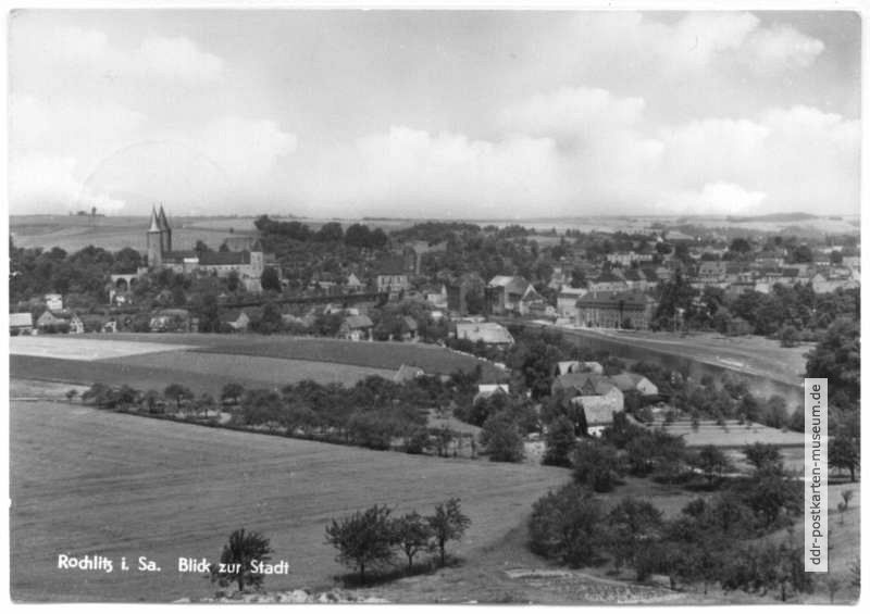 Blick vom Rochlitzer Berg zur Stadt - 1963
