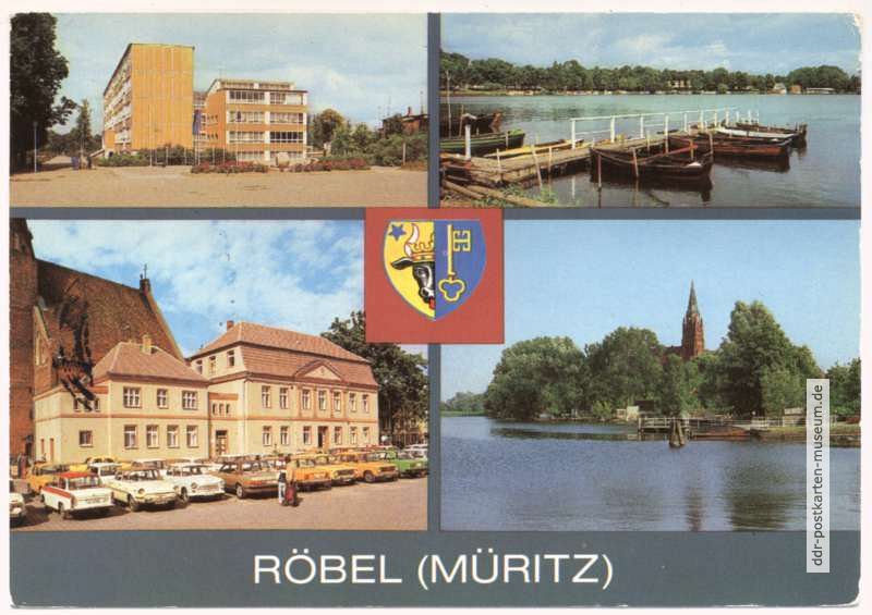 Richard-Sorge-Oberschule, Blick zur Promenade, Rathaus, Am Hafen - 1981