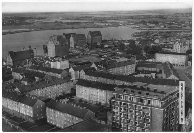 Blick auf nördlichen Teil der wiederaufgebauten Altstadt - 1967
