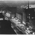 Blick auf Rostock, Breite Straße bei Nacht - 1963