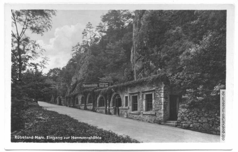 Eingang zur Hermannshöhle - 1955