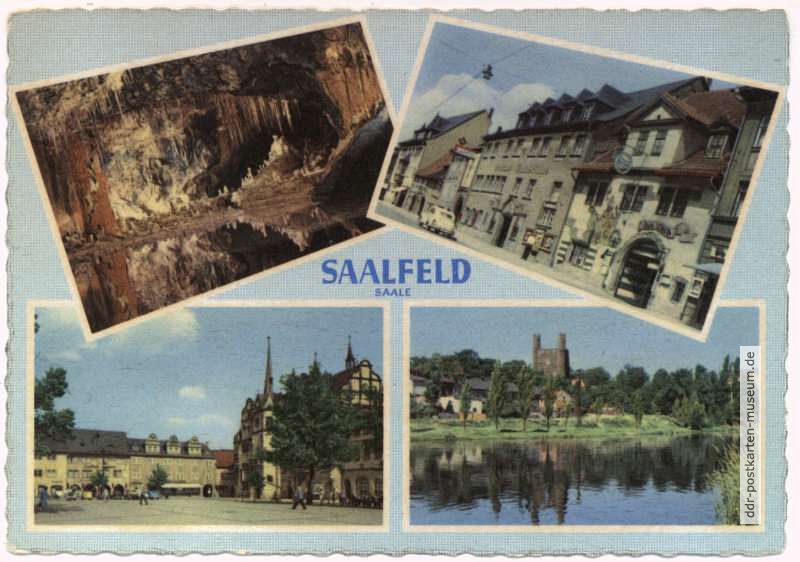 Erste Color-Mehrbildkarte von Saalfeld - 1960