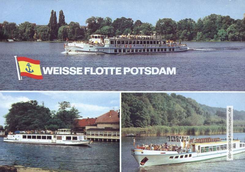 Weiße Flotte Potsdam - M.S. "Sanssouci", "Nedlitz" und "Strandbad Ferch" - 1990