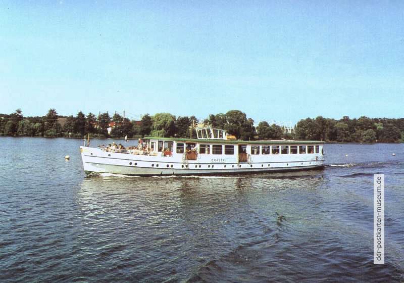 Ausflugsschiff "Caputh" der Weißen Flotte Potsdam mit 285 Plätzen - 1985