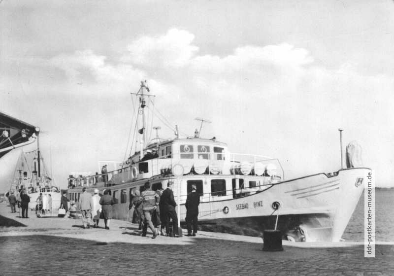 Motorschiff "Seebad Binz" der Weißen Flotte Stralsund - 1965