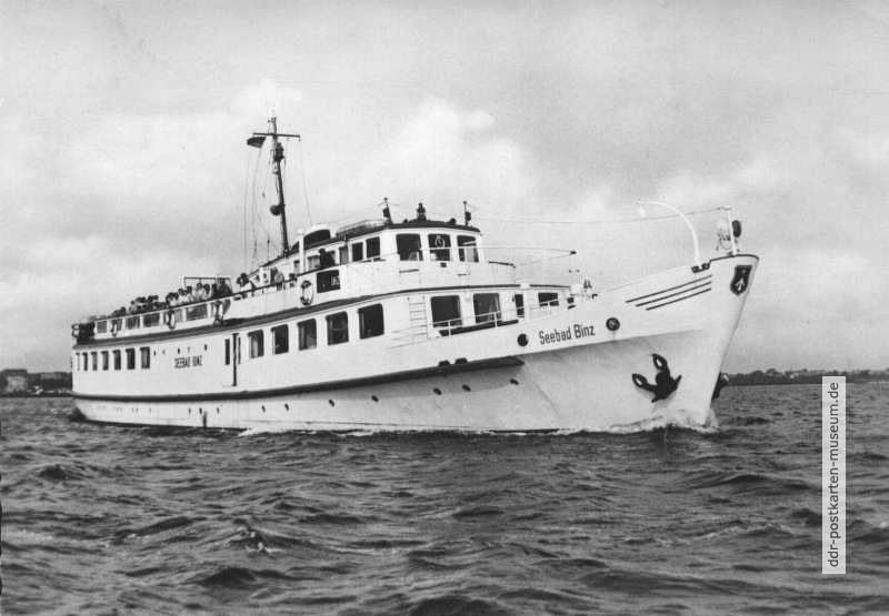 M.S. "Seebad Binz" der Weißen Flotte Stralsund - 1961