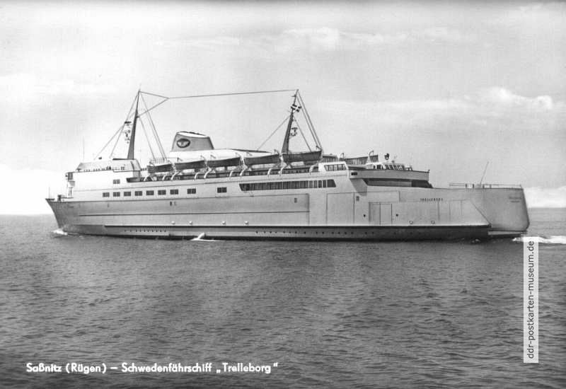 Schwedenfährschiff "Trelleborg" in Saßnitz - 1963
