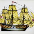 Britisches Linienschiff "Victory" um 1765 aus Kartenserie "Historische Schiffe III" - 1978/1980/1983