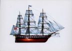 Fregatte "Constitution" (USA) von 1794 aus Kartenserie "Historische Schiffe II" - 1978/1980/1983