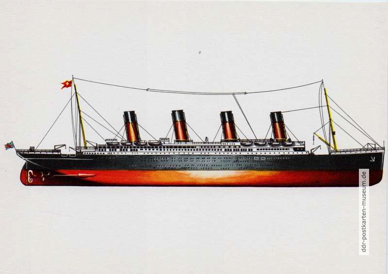 Britischer Schnelldampfer "Titanic" von 1912 aus Kartenserie "Historische Schiffe III" - 1977 / 1983