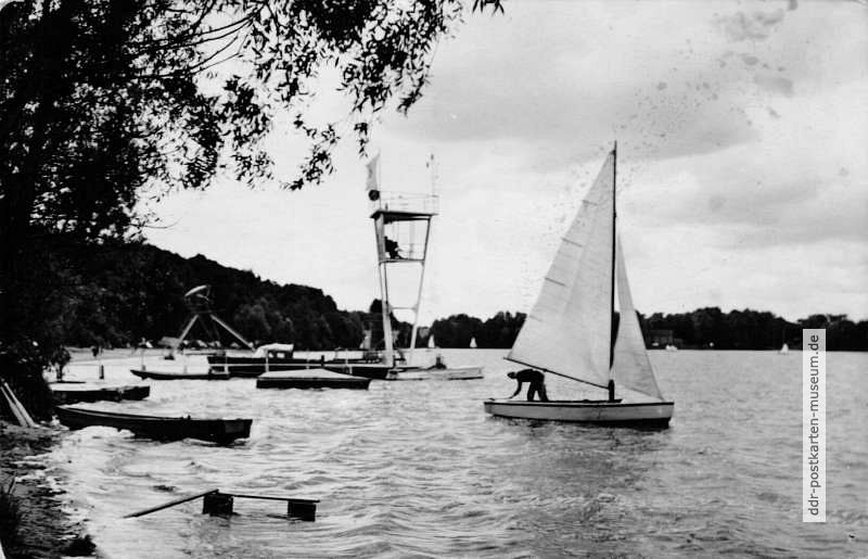 Segeljolle auf dem Schwielochsee bei Goyatz - 1961