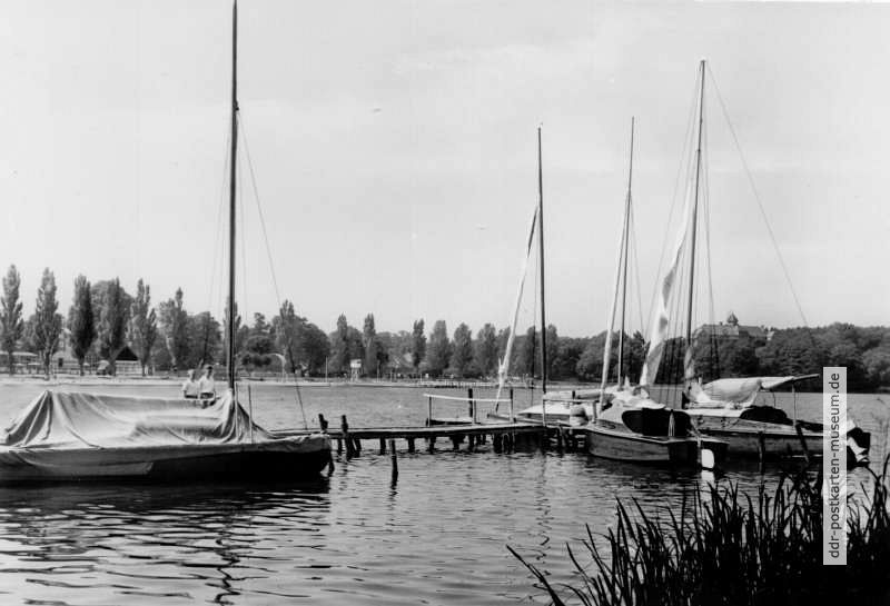 Seglerhafen in Schwerin-Zippendorf am Schweriner See - 1978