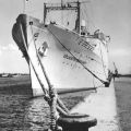 Urlauberschiff "Völkerfreundschaft" im Hafen von Warnemünde - 1966
