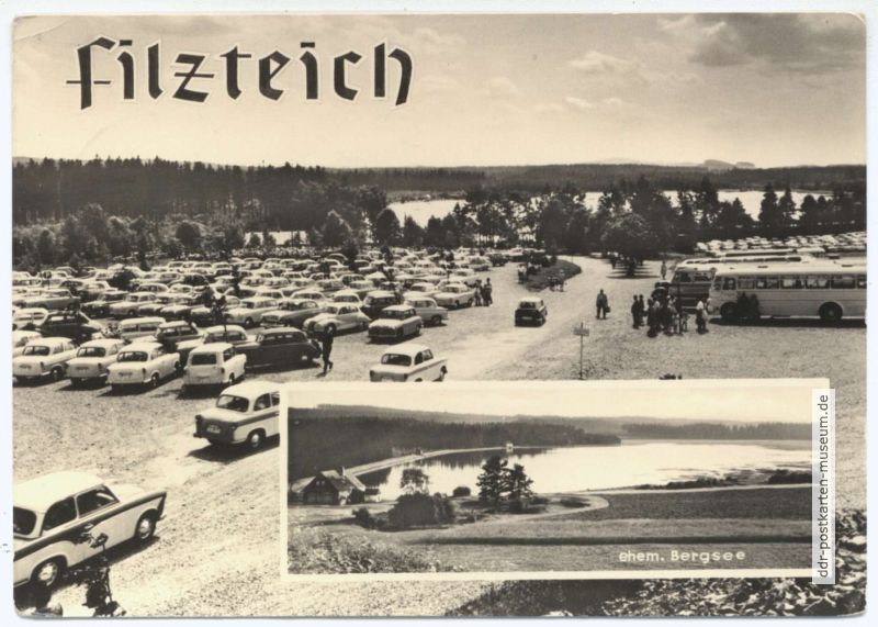 Der Filzteich - größtes Strandbad des West-Erzgebirges - 1964