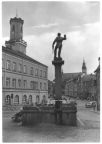 Rathaus und Bergmannsbrunnen am Markt - 1980