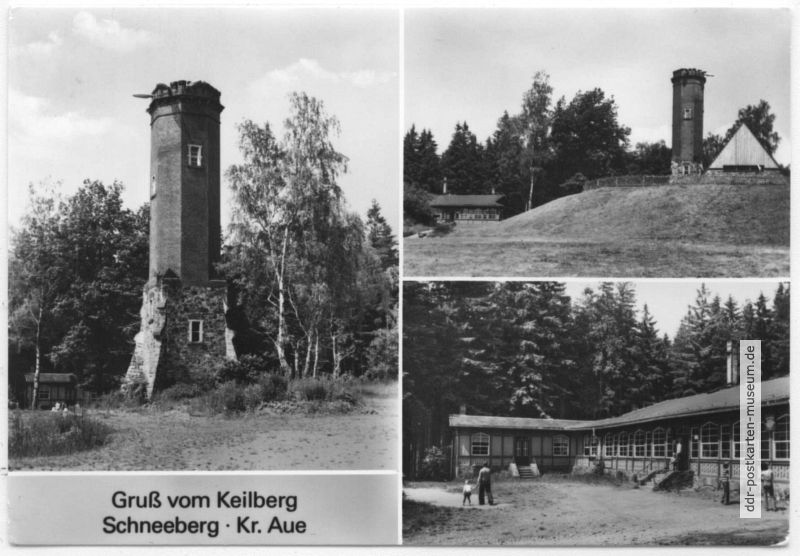 Gruß vom Keilberg mit Keilbergturm - 1985