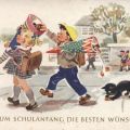 Postkarte zum Schulanfang von 1960 - Verlag unbekannt