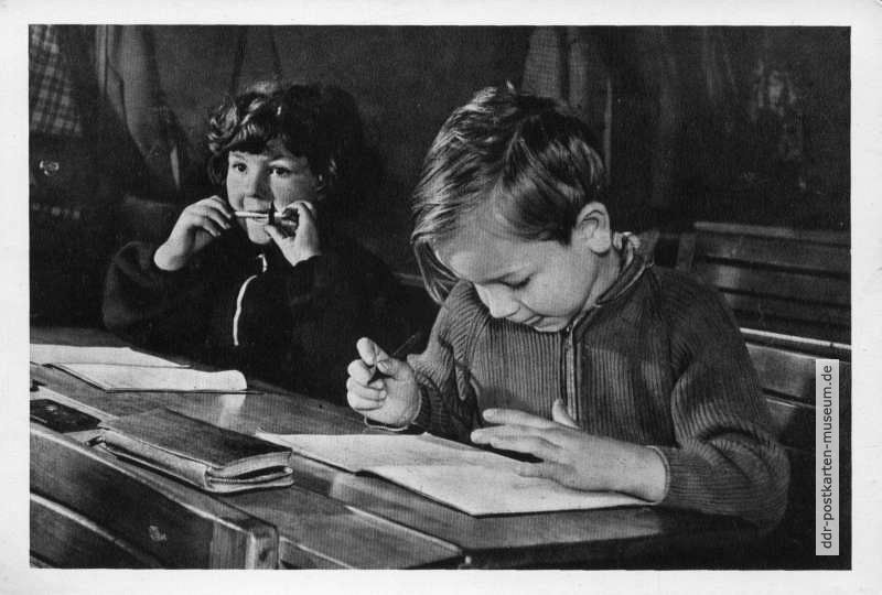 Postkarte zum ersten Schulgang von 1964 - Verlag Gebrüder Garloff