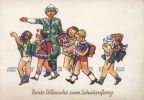 Postkarte zum Schulanfang von 1968 - Planet-Verlag