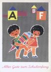 Postkarte zum Schulanfang von 1971 - Planet-Verlag