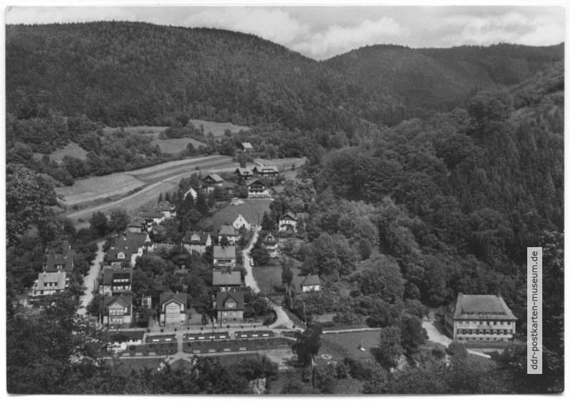 Blick vom Schloßberg ins Schwarzatal - 1964 / 1975