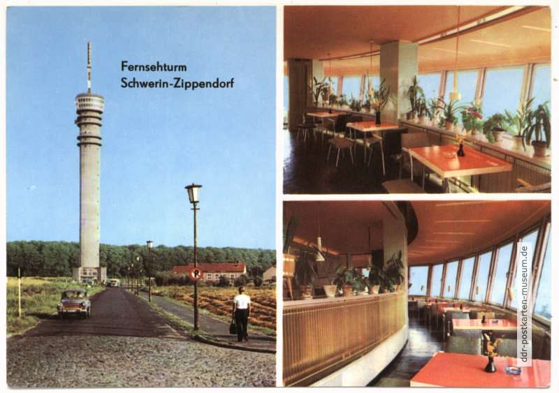 Fernsehturm Schwerin-Zippendorf, Turmcafe - 1968
