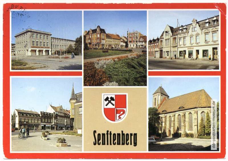 Ingenieurhochschule, Platz der Freundschaft, Thälmann- / Bahnhofstraße, Peter-Paul-Kirche - 1990