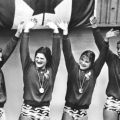 DDR-Schwimmteam (U. Richter, Anke, Pollack, Ender), 1976 Olympiasieger 4 x 100 m Lagen - 1976