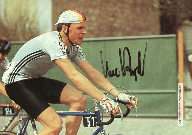 Uwe Ampler, dreimaliger Sieger der Fri3densfahrt und Olympiasieger 1988 Mannschaftsfahren - 1986