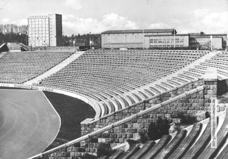 Ostsee-Stadion und Schwimmhalle "Neptun" in Rostock - 1968
