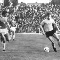 Fußball-Oberligaspiel Dynamo Dresden gegen BFC Dynamo Berlin (Lauck links) - 1979
