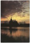 Blick auf die Marienkirche bei Sonnenuntergang - 1983