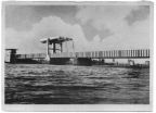 Klappbrücke im Rügendamm über den Strelasund - 1952
