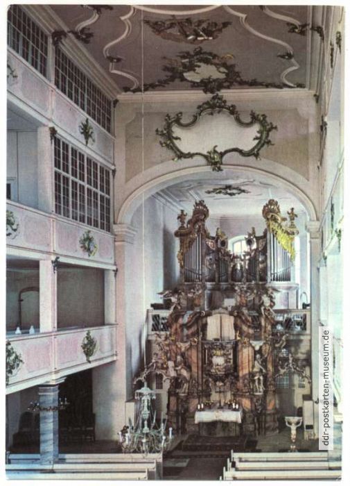 Kirche St. Marien, Kanzelaltar und Orgel - 1977