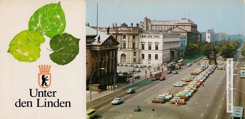 Unter den Linden - Berlin, Hauptstadt der DDR (9 Karten als Leporello) - 1988