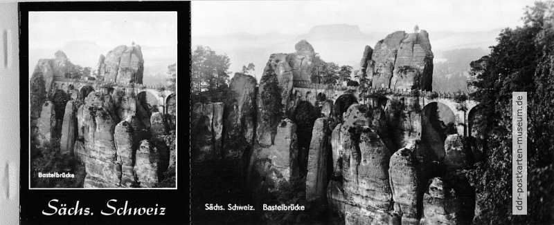 Sächsische Schweiz, Basteibrücke (8 Karten) - 1973