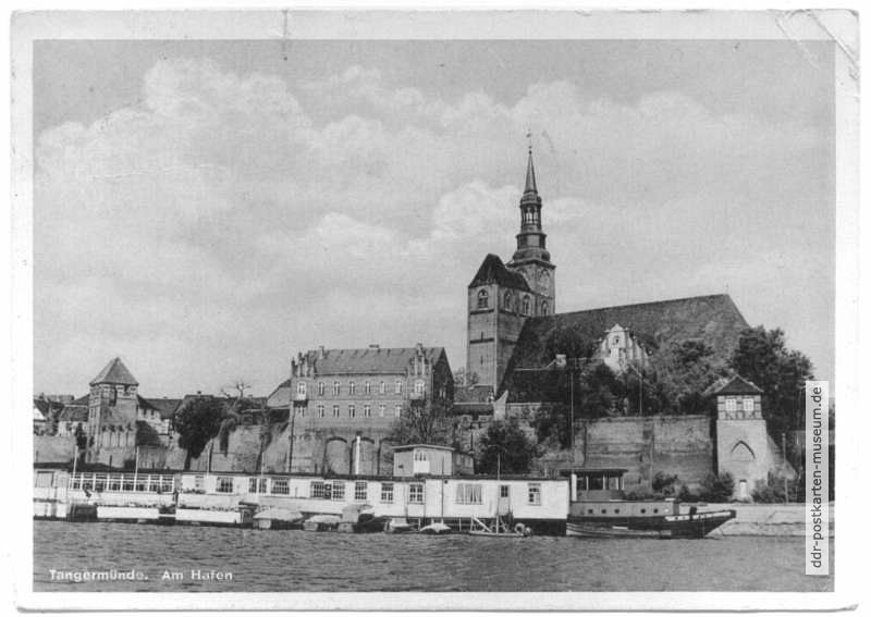 Am Hafen, Blick zur Stephanskirche - 1950