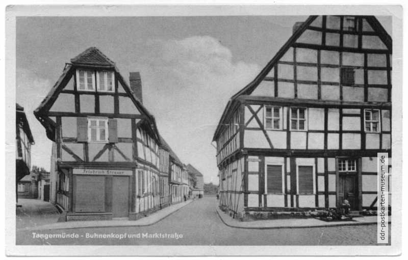 Buhnenkopf und Marktstraße - 1953