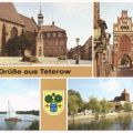 Am Kirchplatz, Rostocker Tor, Blick zur Burgwallinsel, Mühlenteich - 1989