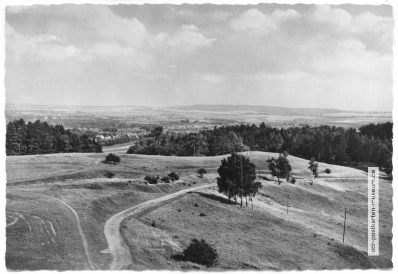 Blick vom Heidberg auf Teterow - 1961