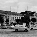 Trabitreffpunkt auf dem Parkplatz am Markt in Fürstenberg (Havel) - 1970uerstenberg