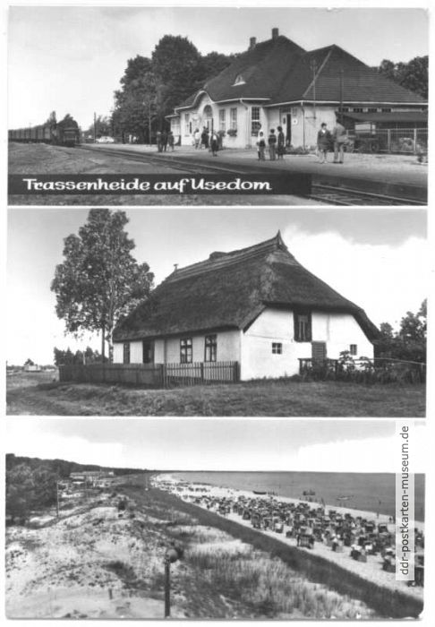 Bahnhof, Altes Fischerhaus, Strand - 1984