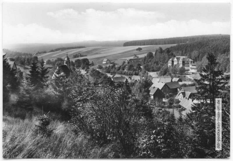 Blick auf den Luftkurort Trautenstein (Oberharz) - 1965 / 1976
