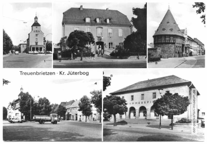 Rathaus, Poliklinik, Heimatmuseum, Großstraße, Kammerspiele - 1981