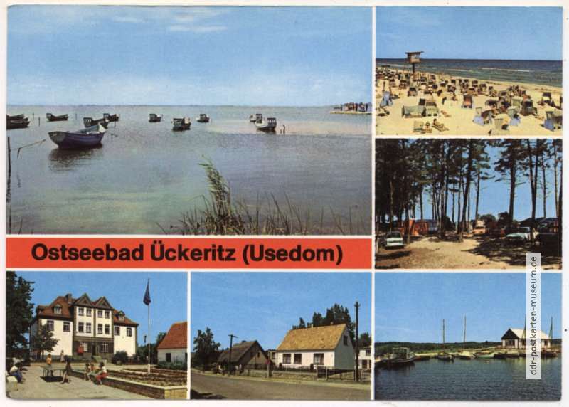 Achterwasser, Strand, Zeltplatz, Oberschule, Dorfstraße - 1979